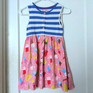 Mini Boden Ice Cream Printed Dress Size 7/8 years